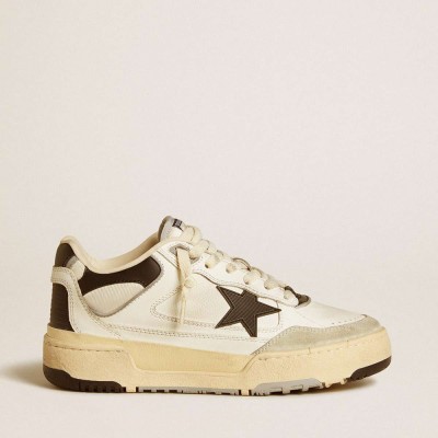 Golden Goose Forty2 Sneakers With Black Star And Black Leather Heel Tab