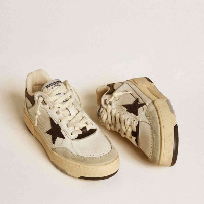 Golden Goose Forty2 Sneakers With Black Star And Black Leather Heel Tab