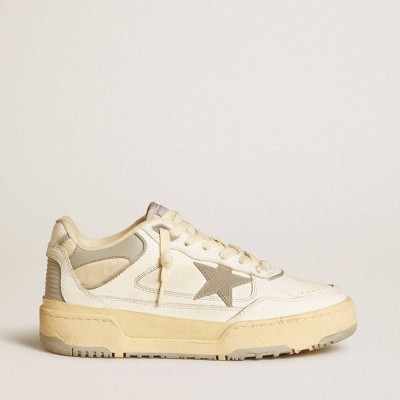 Golden Goose Forty2 Sneakers With Grey Star And White Leather Heel Tab