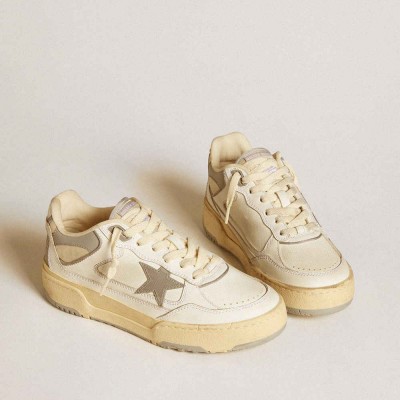 Golden Goose Forty2 Sneakers With Grey Star And White Leather Heel Tab