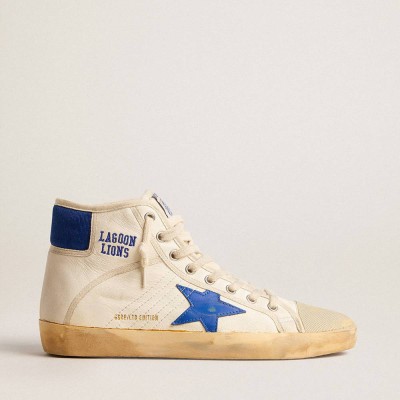 Golden Goose Francy Penstar Sneakers LAB In Nappa Leather With Blue Star And Nylon Heel Tab