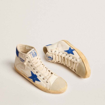 Golden Goose Francy Penstar Sneakers LAB In Nappa Leather With Blue Star And Nylon Heel Tab