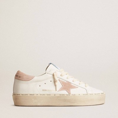 Golden Goose Hi Star LTD Sneakers With Old Rose Suede Star And Heel Tab With Pearls