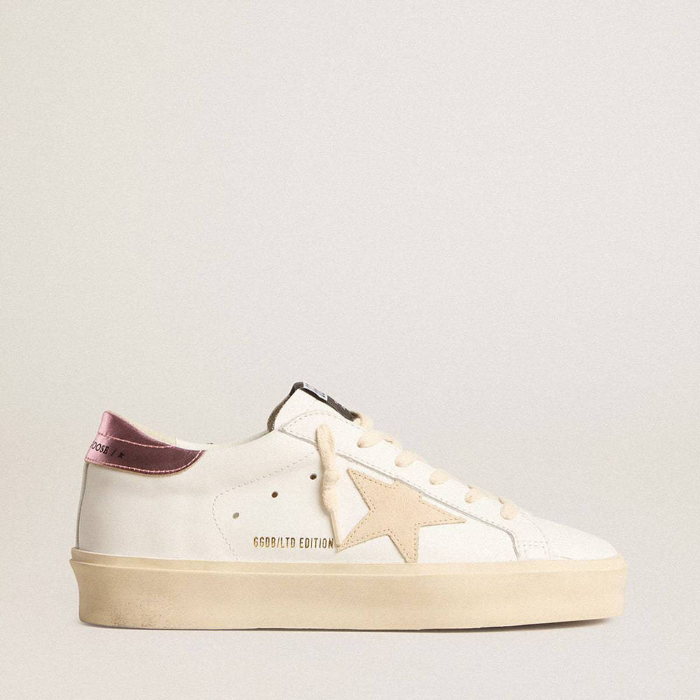 Golden Goose Hi Star LTD Sneakers With Pearl Suede Star And Metallic Leather Heel Tab