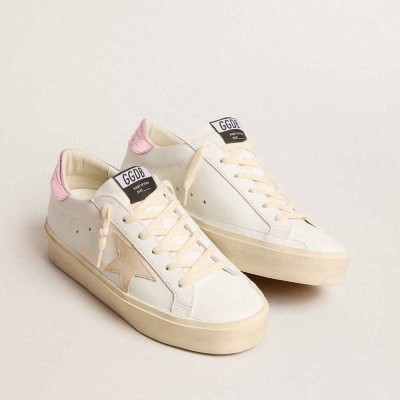 Golden Goose Hi Star LTD Sneakers With Pearl Suede Star And Metallic Leather Heel Tab