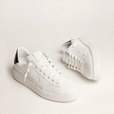 Golden Goose Purestar Sneakers With Leather Star And Black Leather Heel Tab
