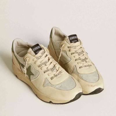 Golden Goose Running Sole LTD Shoes In Nylon And Nappa With Nubuck Star And Heel Tab