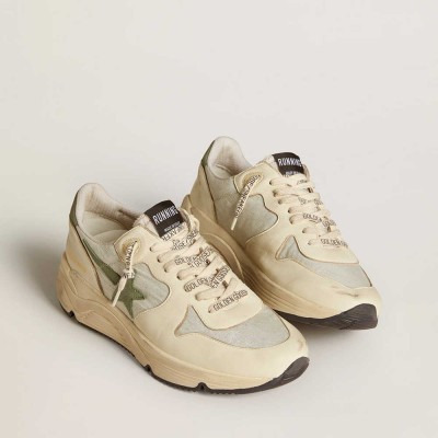 Golden Goose Running Sole LTD Shoes In Nylon And Nappa With Nubuck Star And Heel Tab