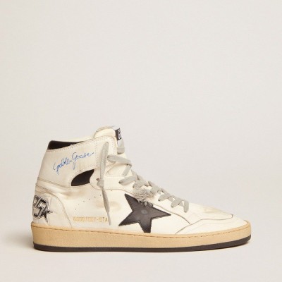 Golden Goose Sky-Star Sneakers With Signature On The Ankle And Black Inserts