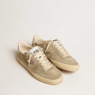 Golden Goose Soul Star Sneakers In Dove-gray Suede With White Leather Heel Tab And Tongue