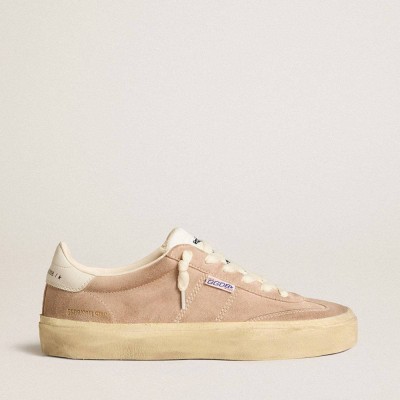 Golden Goose Soul Star Sneakers In Pink Suede With Milk-white Leather Heel Tab