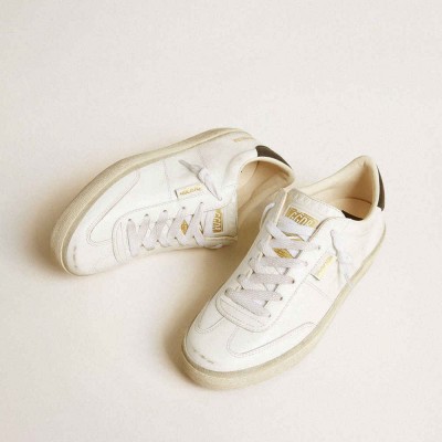 Golden Goose Soul Star Sneakers In White Leather With Black Leather Heel Tab