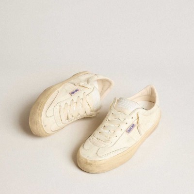 Golden Goose Soul Star Sneakers In White Nappa Leather With White Leather Star