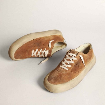 Golden Goose Space-Star Sneakers In Tobacco-colored Suede