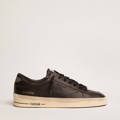 Golden Goose Stardan Sneakers In Total Black Leather