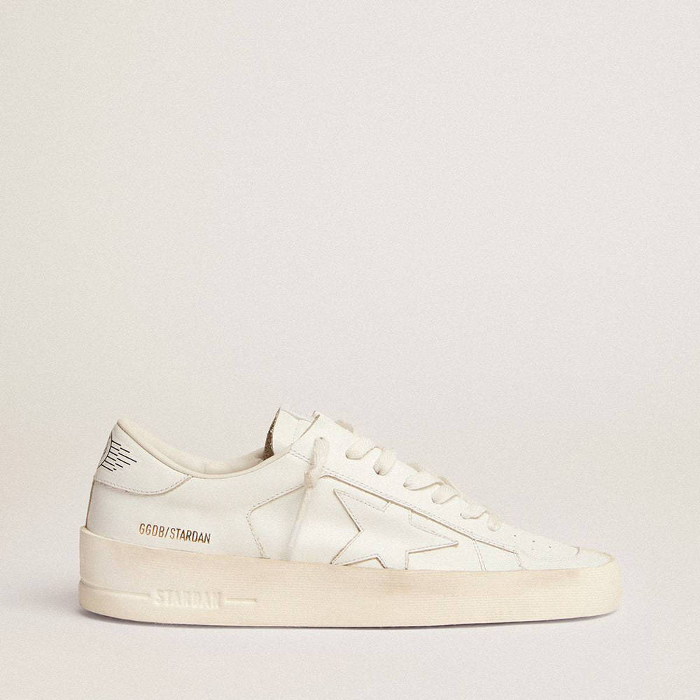 Golden Goose Stardan Sneakers In Total White Leather