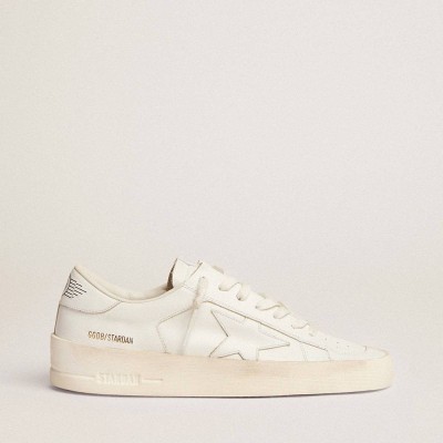 Golden Goose Stardan Sneakers In Total White Leather