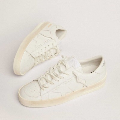Golden Goose Stardan Sneakers In White Leather