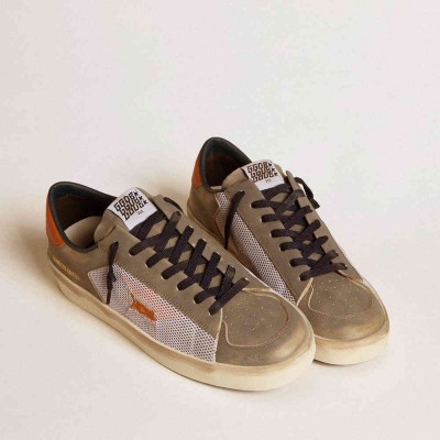 Golden Goose Stardan LTD Sneakers In Gray Leather And Mesh With Leather Star And Heel Tab