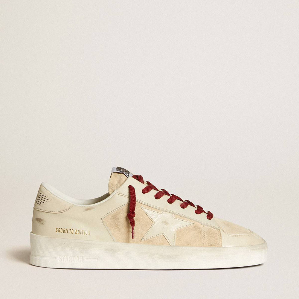Golden Goose Stardan LTD Sneakers In Suede With Patent White Leather Star And Heel Tab