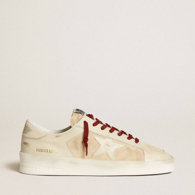 Golden Goose Stardan LTD Sneakers In Suede With Patent White Leather Star And Heel Tab