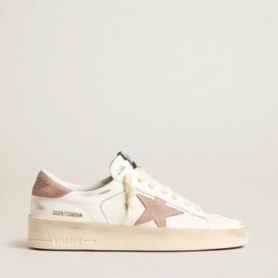 Golden Goose Stardan Sneakers Sneakers With Pink Textured Leather Star And Heel Tab