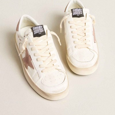 Golden Goose Stardan Sneakers Sneakers With Pink Textured Leather Star And Heel Tab