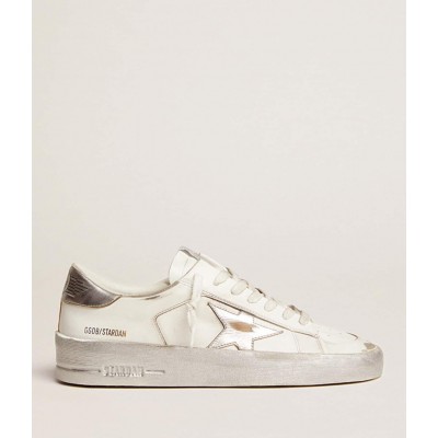 Golden Goose Stardan Sneakers Sneakers With Silver Metallic Leather Star And Heel Tab