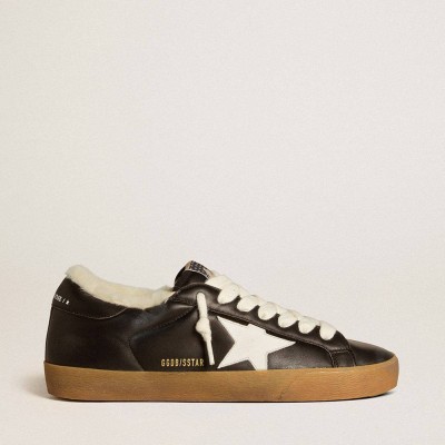 Golden Goose Super-Star Sneakers In Matelasse Nappa With Leather Star And Shearling Lining