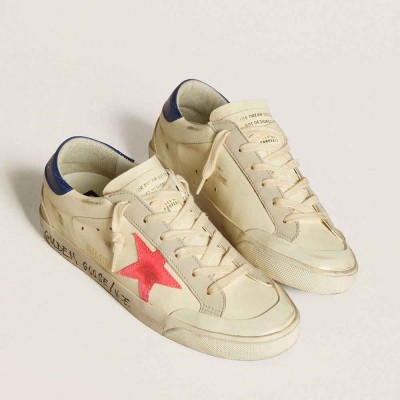 Golden Goose Super-Star Sneakers In Nappa With Suede Star And Metallic Leather Heel Tab