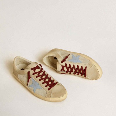 Golden Goose Super-Star Sneakers In Suede And Nubuck With Leather Star And Heel Tab