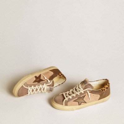 Golden Goose Super-Star Sneakers In Suede With Leather Star And Pony Skin Heel Tab