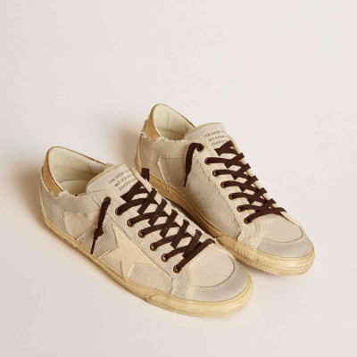 Golden Goose Super-Star LTD Sneakers In Canvas With TPU Star And Leather Heel Tab