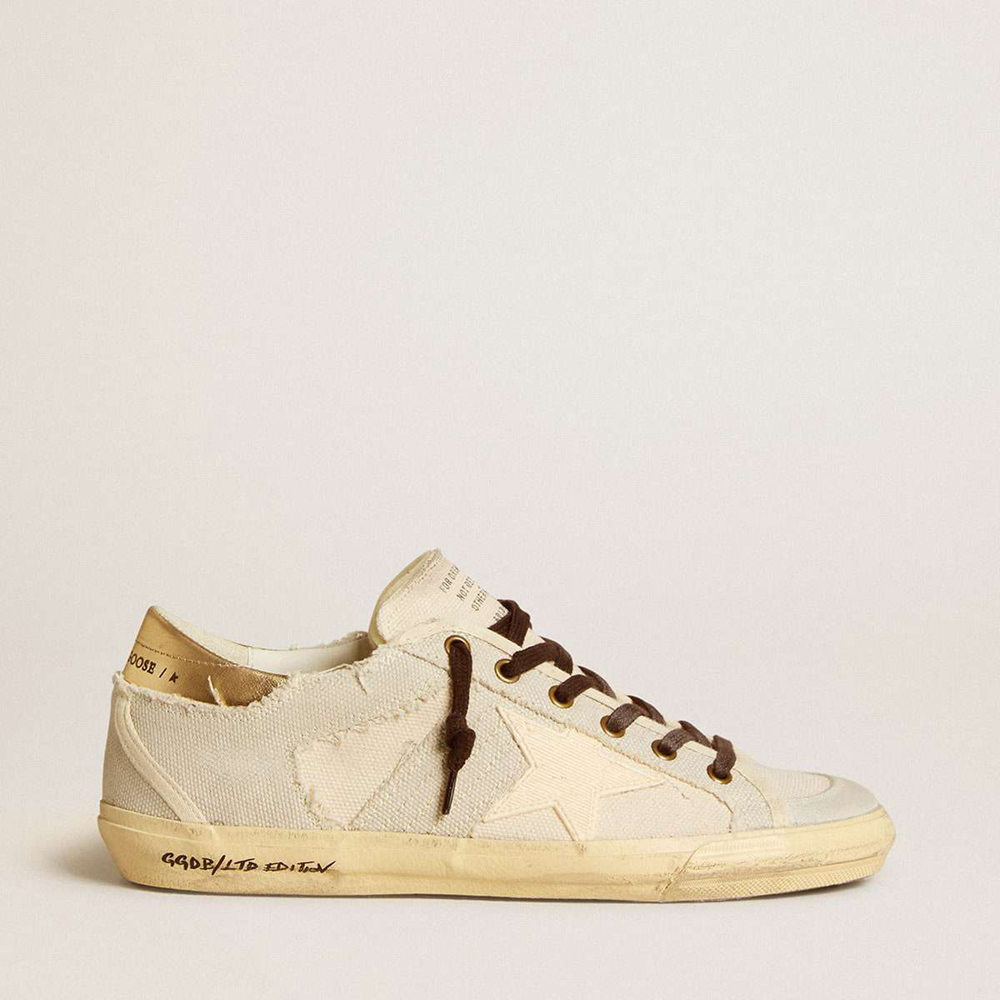 Golden Goose Super-Star LTD Sneakers In Canvas With TPU Star And Leather Heel Tab