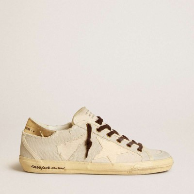 Golden Goose Super-Star LTD Sneakers In Canvas With TPU Star And Leather Heel Tab
