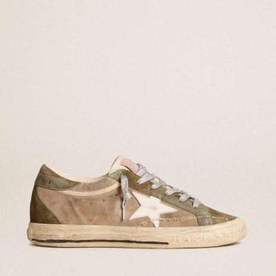 Golden Goose Super-Star LTD Sneakers In Dove-gray Suede With Leather Star And Suede Heel Tab