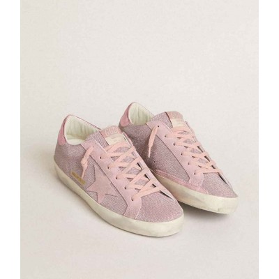 Golden Goose Super-Star LTD Sneakers In Glitter With Suede Star And Leather Heel Tab