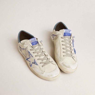Golden Goose Super-Star LTD Sneakers In Nappa With Embroidered Star And Leather Heel Tab