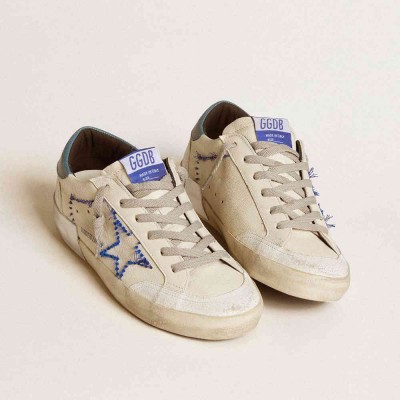 Golden Goose Super-Star LTD Sneakers In Nappa With Embroidered Star And Leather Heel Tab
