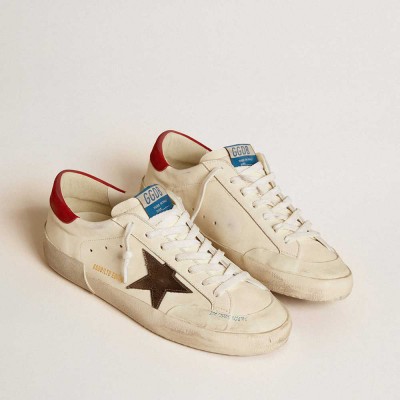 Golden Goose Super-Star LTD Sneakers In Nappa With Metallic Star And Nubuck Heel Tab