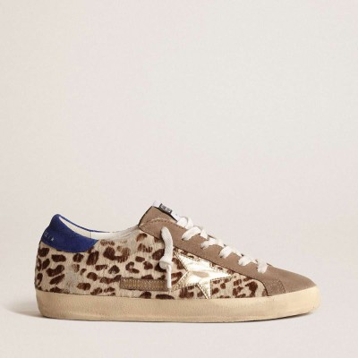 Golden Goose Super-Star LTD Sneakers In Pony Skin With Gold Star And Suede Heel Tab
