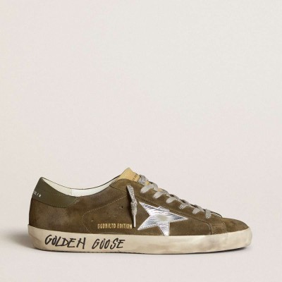Golden Goose Super-Star LTD Sneakers In Suede With Metallic Leather Star And Leather Heel Tab