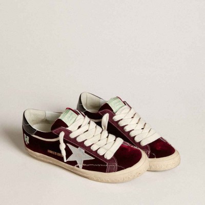 Golden Goose Super-Star LTD Sneakers In Velvet With Metallic Leather Star And Heel Tab