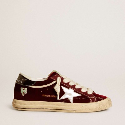 Golden Goose Super-Star LTD Sneakers In Velvet With Metallic Leather Star And Heel Tab