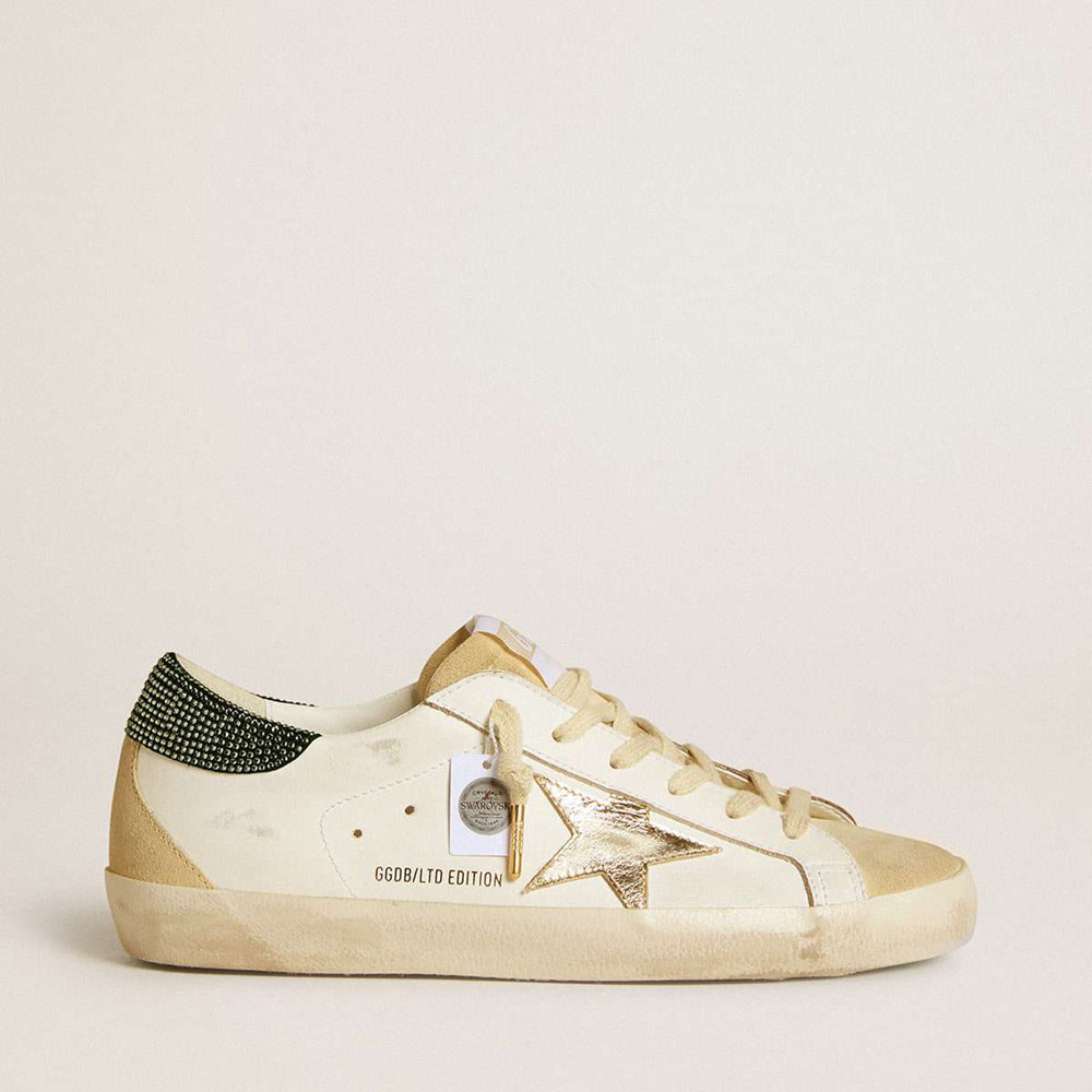 Golden Goose Super-Star LTD Sneakers With Leather Star And Swarovski Crystal Heel Tab