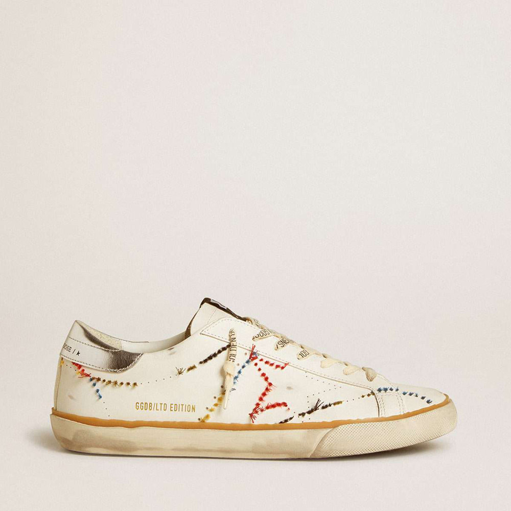 Golden Goose Super-Star LTD Sneakers With Perforated Star And Metallic Leather Heel Tab