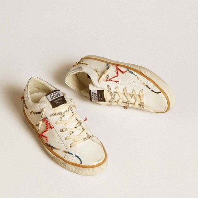 Golden Goose Super-Star LTD Sneakers With Perforated Star And Metallic Leather Heel Tab