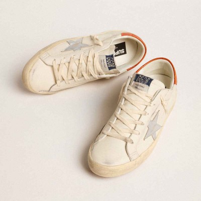 Golden Goose Super-Star LTD Sneakers With Silver Leather Star And Croc-print Leather Heel Tab