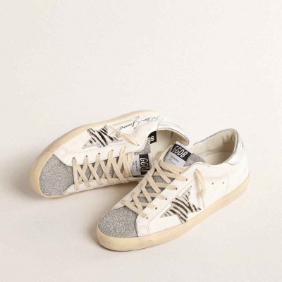 Golden Goose Super-Star LTD Sneakers With Silver Swarovski Crystal Tongue