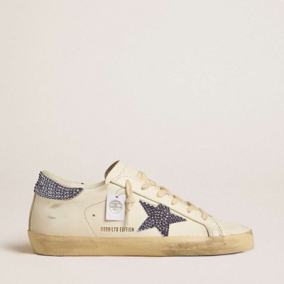 Golden Goose Super-Star LTD Sneakers With Suede Star And Heel Tab With Swarovski Crystals